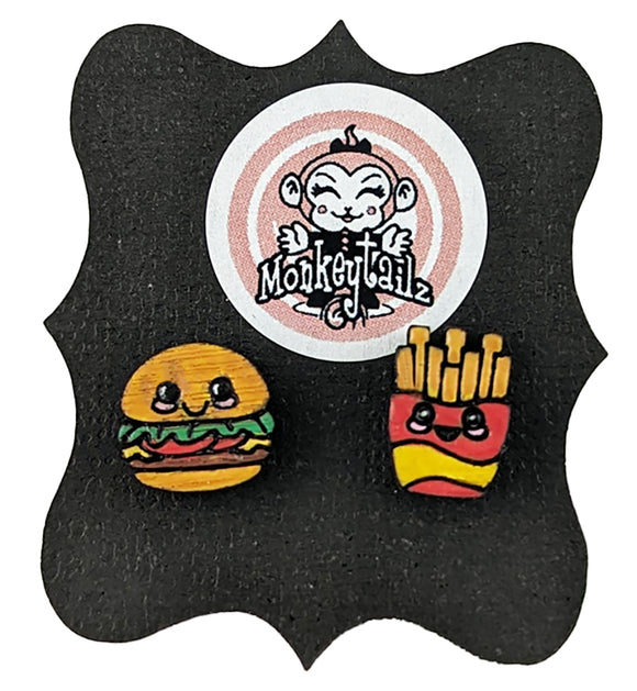 Burger & Fries Stud Earrings