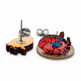 Anatomical Heart Stud Earrings