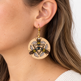 Bee & All-Seeing Eye Dangle Earrings