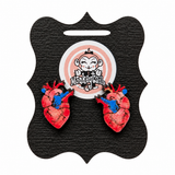 Anatomical Heart Stud Earrings