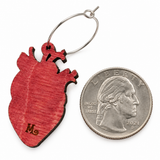 Anatomical Heart Dangle Earrings