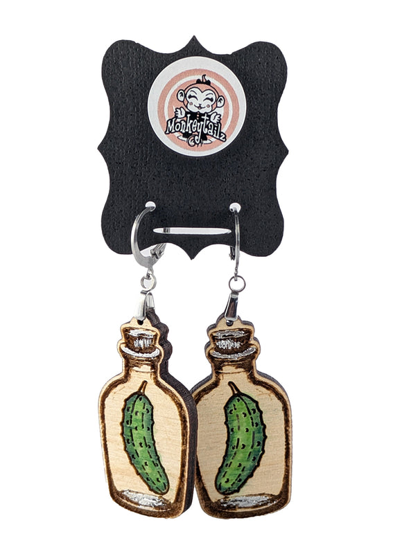 Pickle Jar Dangle Earrings