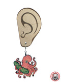Pickle Octopus Dangle Earrings