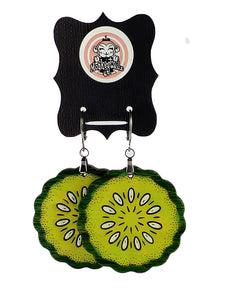 Pickle Slice Dangle Earrings