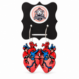 Anatomical Heart Dangle Earrings