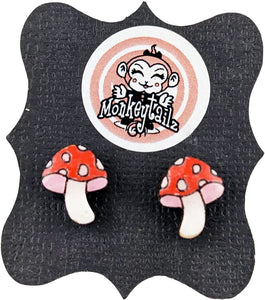 Mushroom Tiny Stud Earrings Style 2