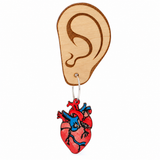 Anatomical Heart Dangle Earrings