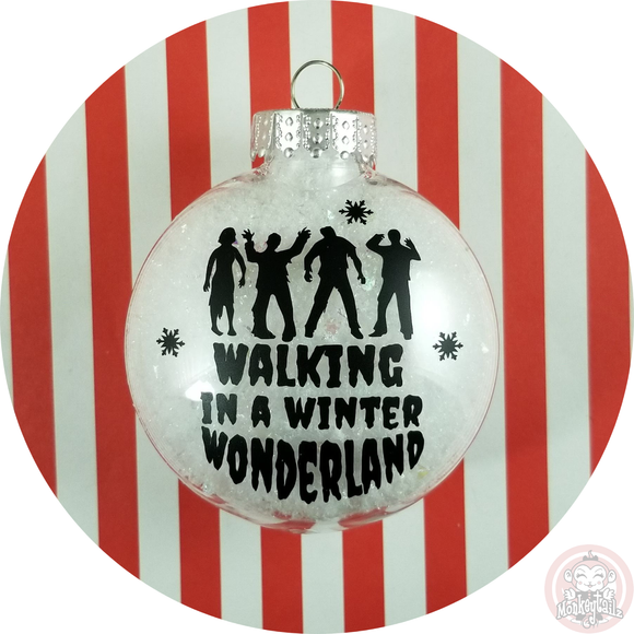 Zombie Christmas Ornament ~ Dead Walking in a Winter Wonderland