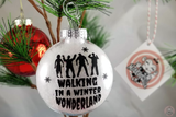 Zombie Christmas Ornament ~ Dead Walking in a Winter Wonderland