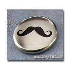 Moustache 1" PinBack Button