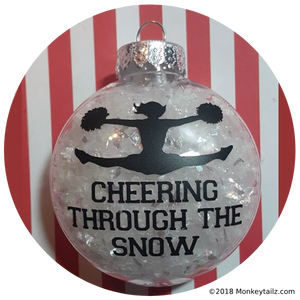 Cheerleader Christmas Ornament ~ Cheering through the Snow