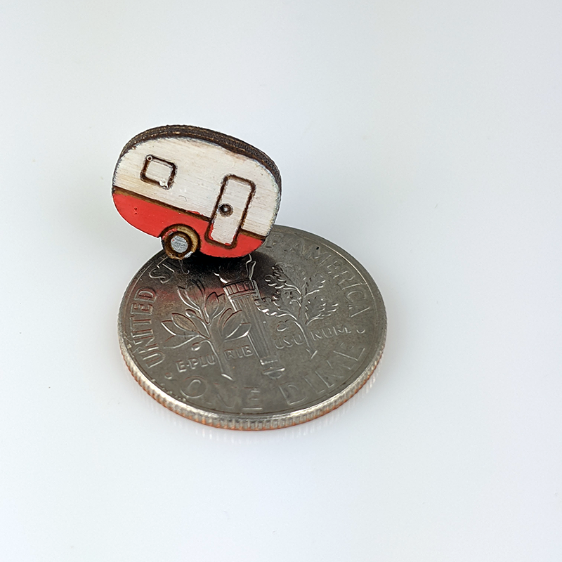 Vintage Camper Tiny Stud Earrings Monkeytailz Fun Stuff